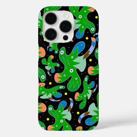 Grüne Blumenmuster-Fantasie Case-Mate iPhone Hülle (Rückseite)