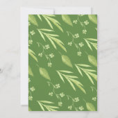 Grüne Blumenposten nur Hochzeitsempfang Einladung (Rückseite)