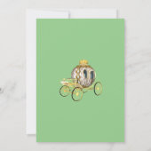 Grüne BlumenPrinzessin verzaubert 1. Geburtstag Einladung (Rückseite)