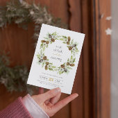 Grüne Blumenreste - Einladung