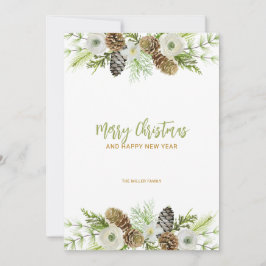 Grüne Blumenreste - Einladung