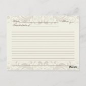 Grüne Blumenrezepkarte für die Braut Postkarte (Rückseite)