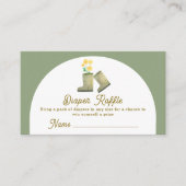 Grüne Blumenstiefel Windeln Windelwinddusche Begleitkarte (Vorderseite)