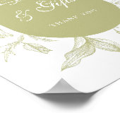 Grüne Blumenstrasse Kunstkarten und Geschenke Poster (Ecke)