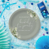 Grüne Blumenstrauß Grünes Brautparty Tea Party Pappteller (Party)