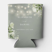 Grüne Blumenstrauß Lichter Sage Grüne Hochzeit Dosenkühler (Vorderseite)