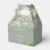 Grüne Blumenstrauß Lichter Sage Grüne Hochzeit Geschenkschachtel (Vorderseite)