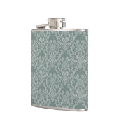 Grüne Blumentapete Flachmann (Links)