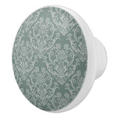 Grüne Blumentapete Keramikknauf (Rechts)