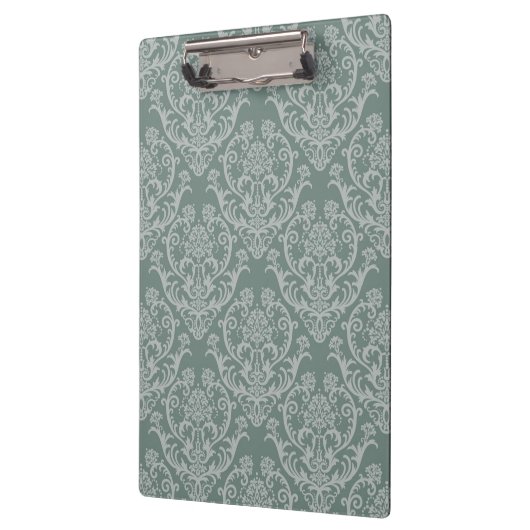 Grüne Blumentapete Klemmbrett (Links)