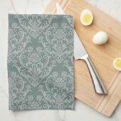 Grüne Blumentapete Küchentuch (Viertel Falte)