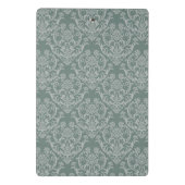 Grüne Blumentapete Mini Klemmbrett (Rückseite)