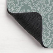 Grüne Blumentapete Mousepad (Ecke)