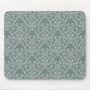 Grüne Blumentapete Mousepad