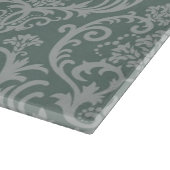 Grüne Blumentapete Schneidebrett (Ecke)