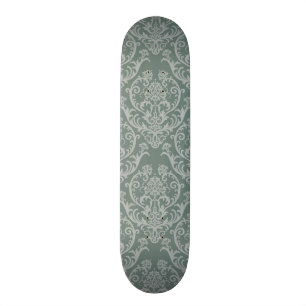 Grüne Blumentapete Skateboard