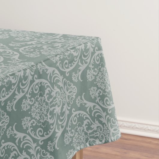 Grüne Blumentapete Tischdecke (Beispiel)