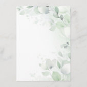 Grüne Blumentaufen Begleitkarte (Rückseite)