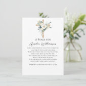 Grüne Blumentaufen Begleitkarte (Stehend Vorderseite)