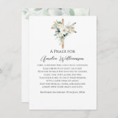 Grüne Blumentaufen Begleitkarte (Vorne/Hinten)