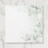 Grüne Blumentaufen Geschenkanhänger (Rückseite)