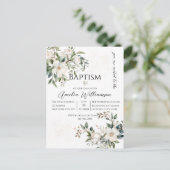 Grüne Blumentaufen Postkarte (Stehend Vorderseite)