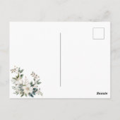 Grüne Blumentaufen Postkarte (Rückseite)