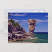 Grüne Blumentopf Insel, Tobermory Blume Postkarte (Vorne/Hinten)