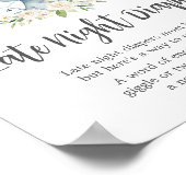 Grüne Blumenweiße Elefanten Spätabenteuer Poster (Ecke)