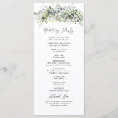 Grüne Blumenzeremonie Programm (Rückseite)