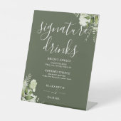 Grüne Blumenzwiebelgetränke Sockelschild (Vorderseite)