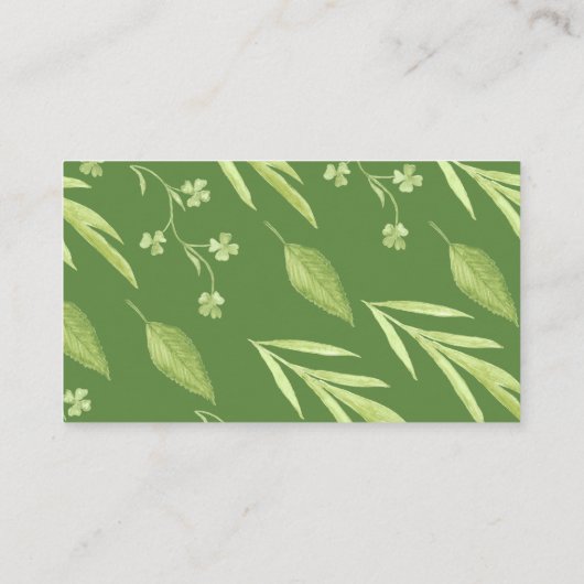 Grüne Blumenzwiebeln Platzkarten (Rückseite)