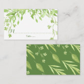 Grüne Blumenzwiebeln Platzkarten (Vorne/Hinten)
