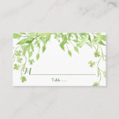 Grüne Blumenzwiebeln Platzkarten (Vorderseite)