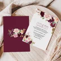 Grüne Blush Burgundy Bloral Wedding
