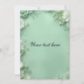 Grüne Blüte Einladung (Vorderseite)