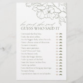 Grüne Blüte Er sagte, sie sagte Brautparty (Vorderseite)