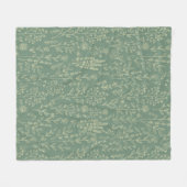 Grüne Blüte Fleecedecke (Vorderseite (Horizontal))