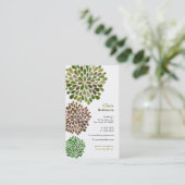 Grüne Blüte sprengte neutrale Visitenkarte (Stehend Vorderseite)