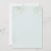 Grüne Blüte und einfache, elegante Hochzeit Einladung (Rückseite)