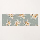 Grüne Blüte Yogamatte (Vorderseite (Horizontal))