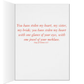 Grüne Blüten - das Lied von Sol. 4:9 Grußkarte (Innen (Rechts))