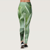 Grüne Blüten Leggings (Rückseite)