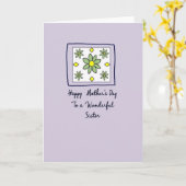 Grüne Blüten Mütter Karte (Gelbe Blume)