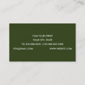 Grüne Blüten - Visitenkarte (Rückseite)