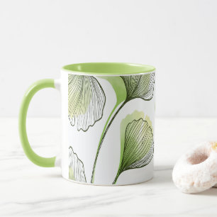 Grüne Blütenblätter Tasse