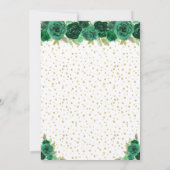 Grüne Blütendarmhautprinzessin Geburtstagspartei Einladung (Rückseite)