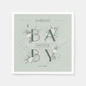 Grüne Blütendusche mit weichem Leder Serviette (Vorderseite)