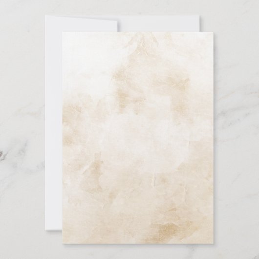 Grüne Blütengoldene Naturfeier Einladung (Rückseite)