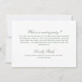 Grüne Blütennisternde Party Einladung (Rückseite)